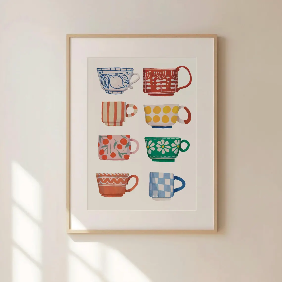 Coffee Tea Cups - Impresión de taza de té, póster