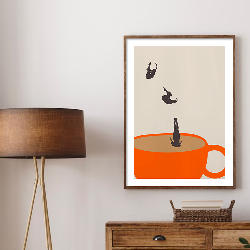 Coffee Tea Picture - Arte de pared de meditación de