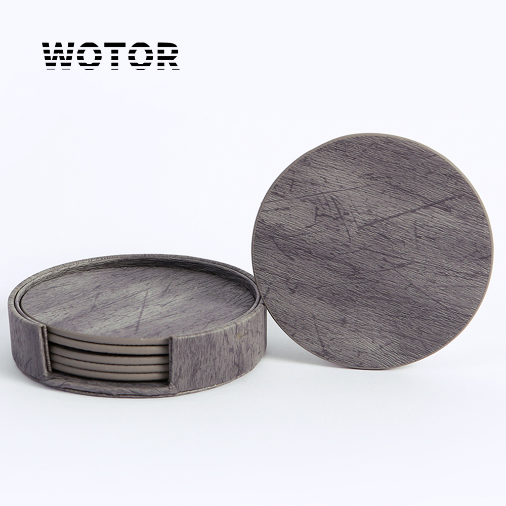 Coffee Tea Mix - WOTOR 6 unids/lote círculo cuero de