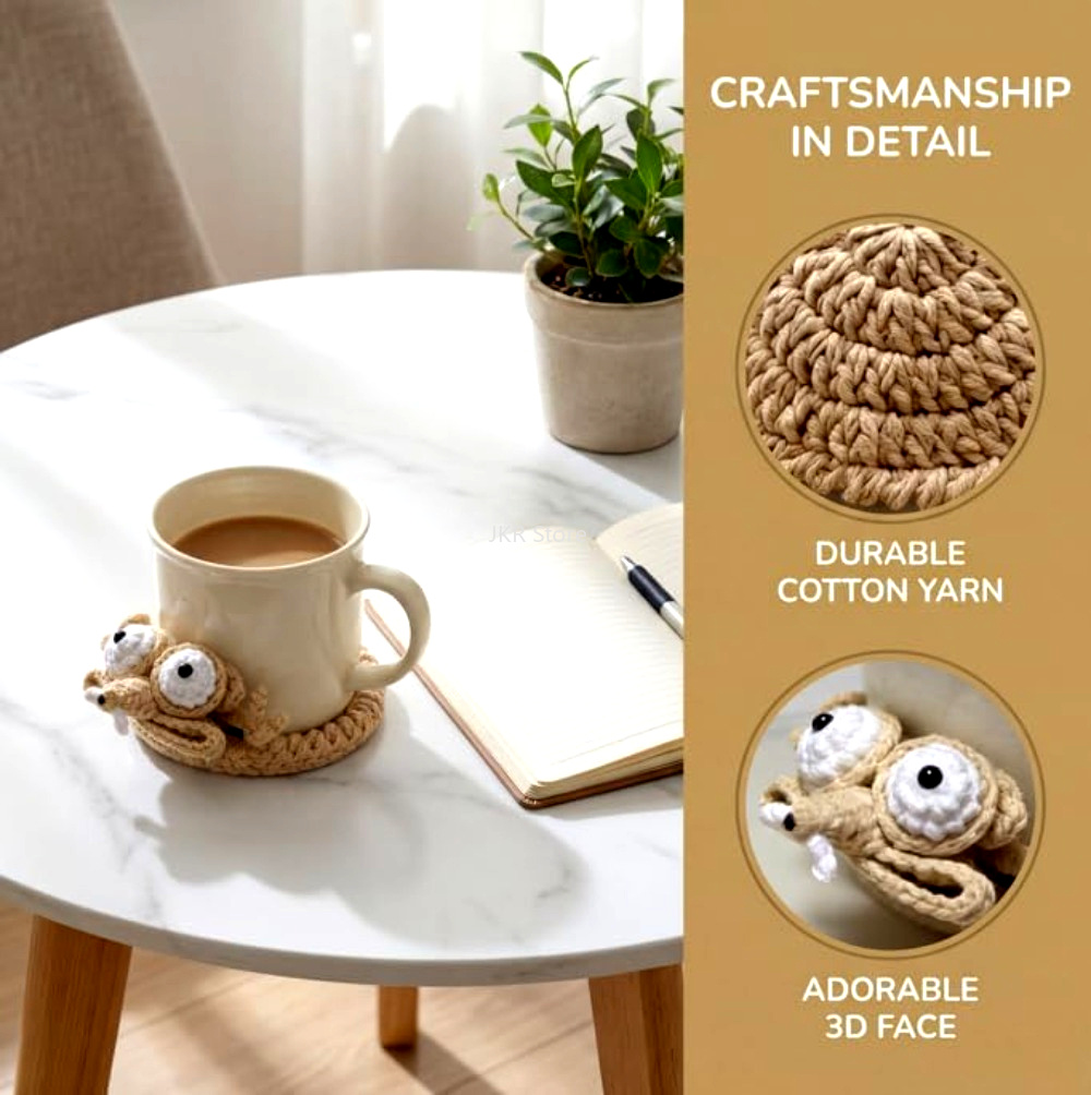 Coffee Tea Mix - Posavasos de ganchillo con diseño de