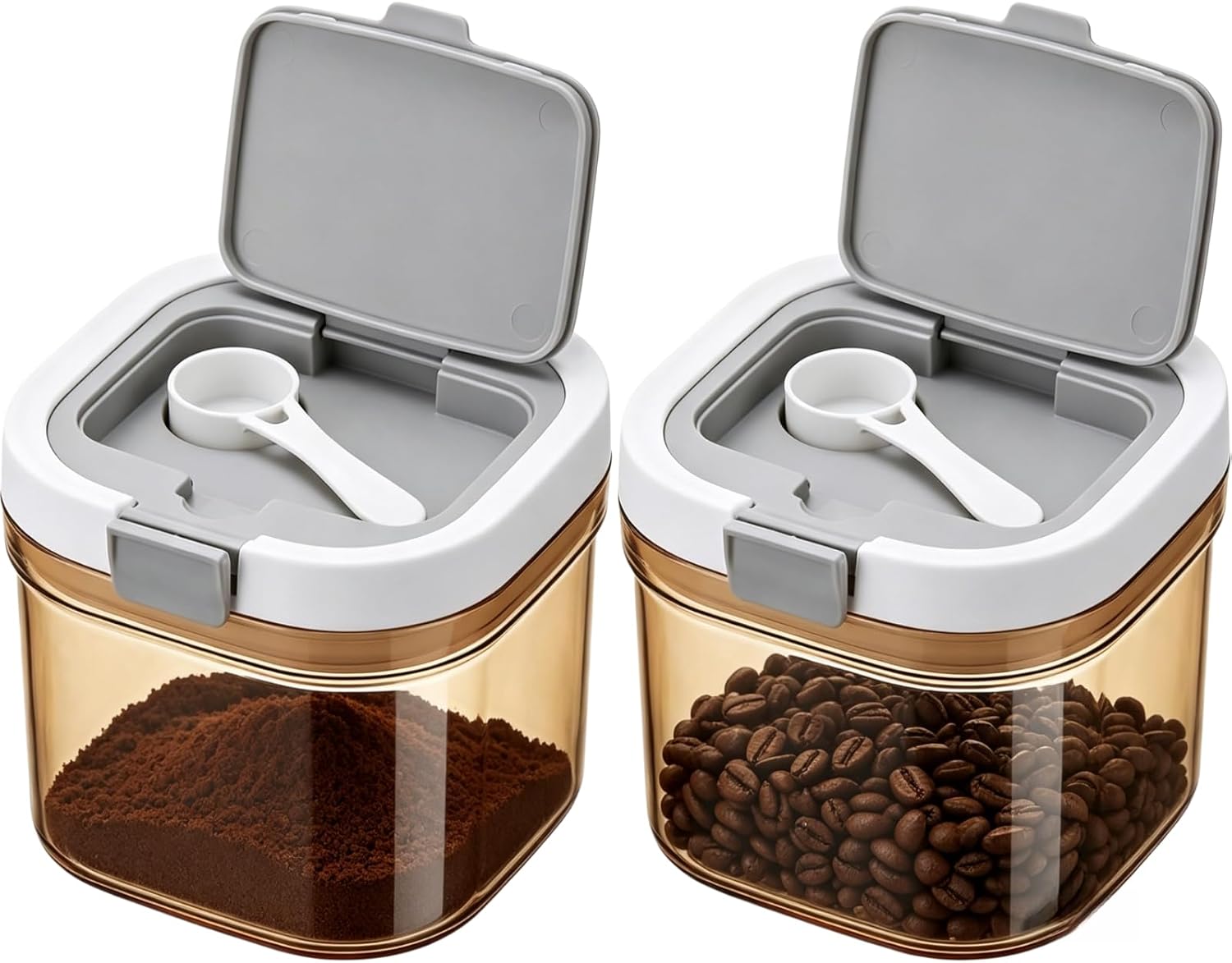 Coffee Tea Sugar Container Set - 2 Recipientes para Café con Cuchara,