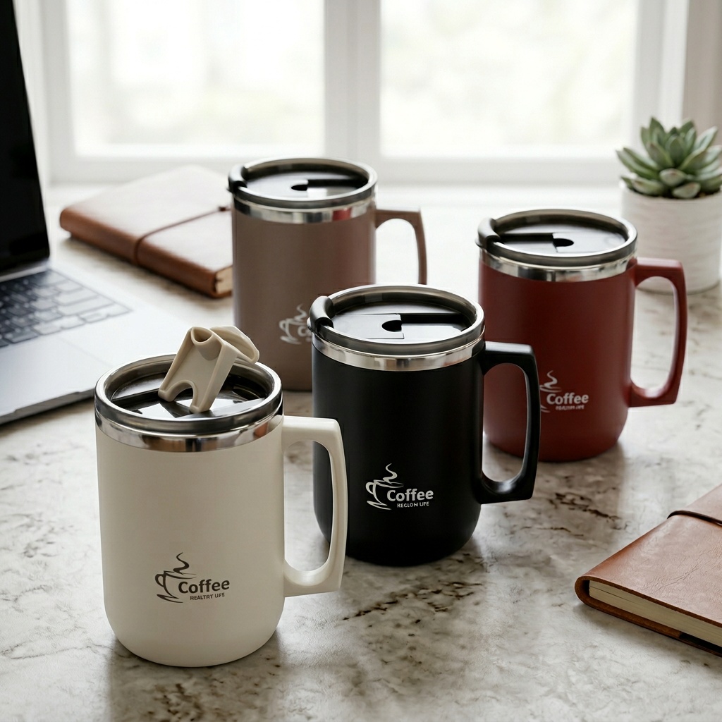 Taza Térmica de Viaje con Asa, - Coffee Tea Tumbler reseña y precio