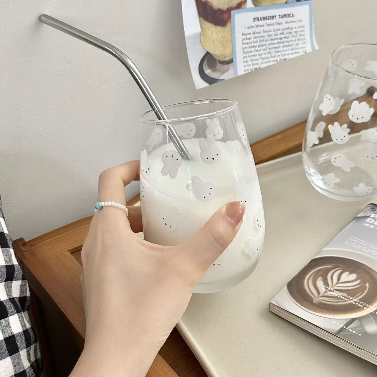 Lindo vaso de vidrio con estam - Coffee Tea Cups reseña y precio