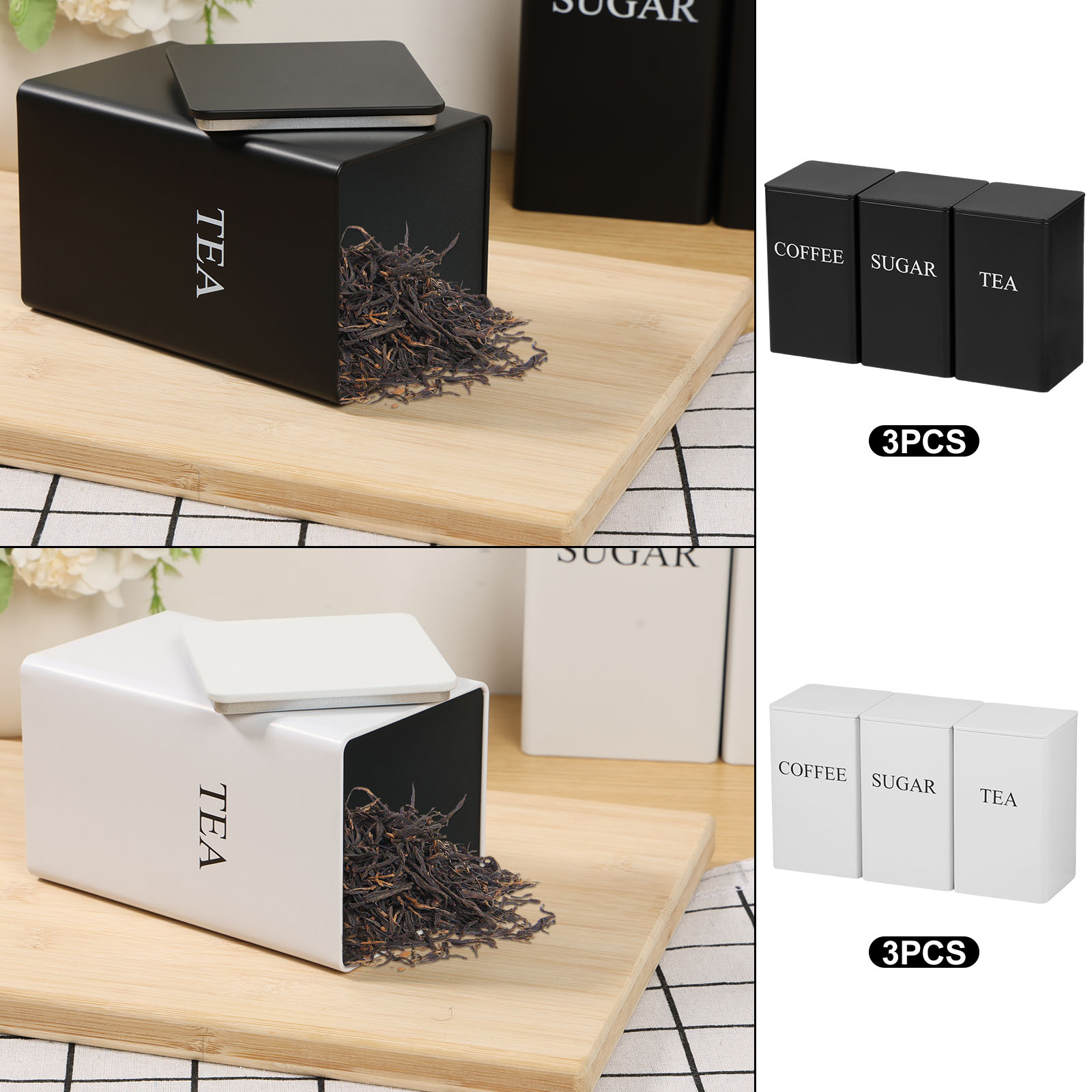 Botes de almacenamiento de gra - Canister Coffee Sugar Tea reseña y precio