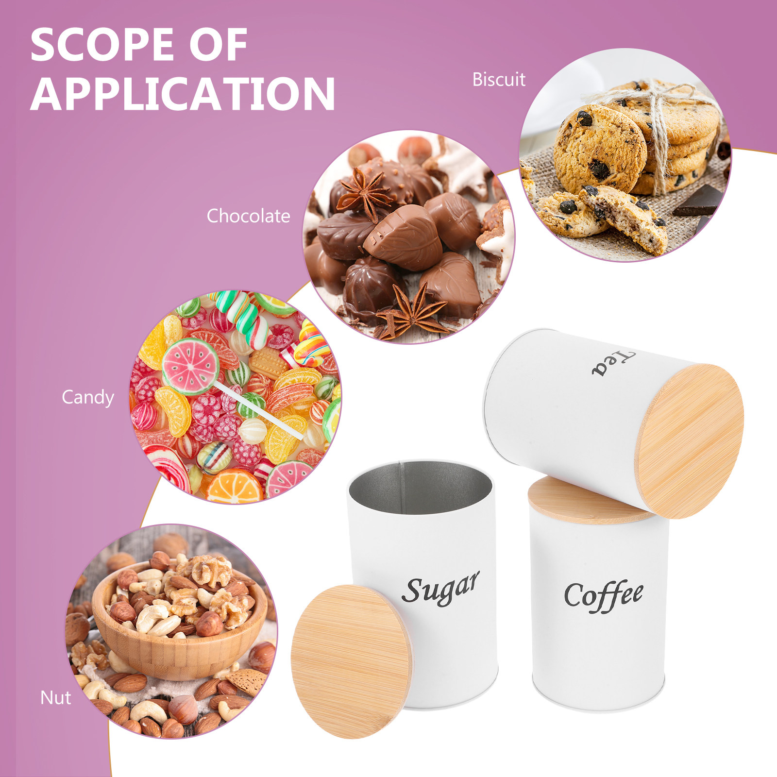 Juego de 3 Recipientes Herméti - Canister Coffee Sugar Tea reseña y precio