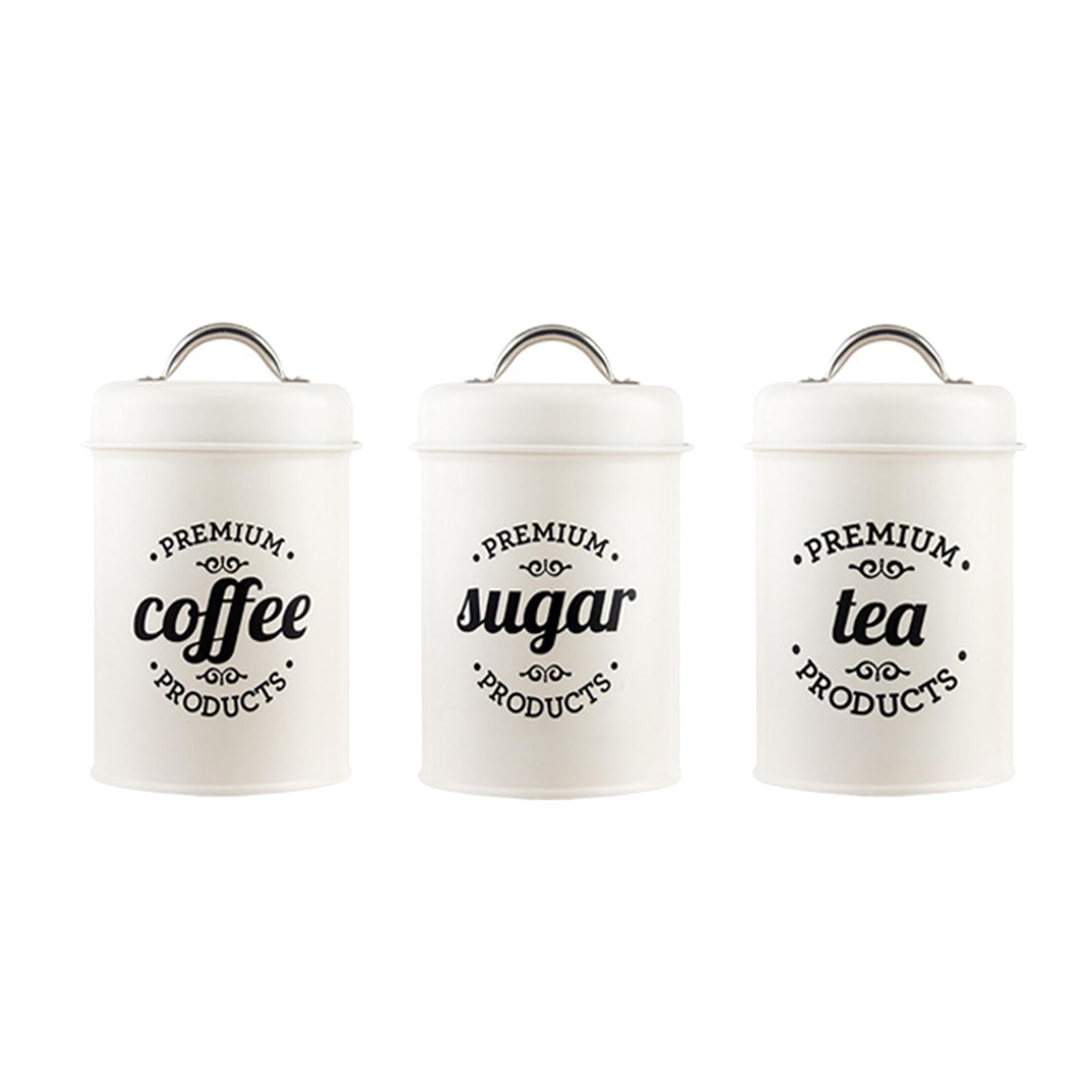 Recipientes Metálicos Hermétic - Coffee Tea And Sugar Canister Set reseña y precio