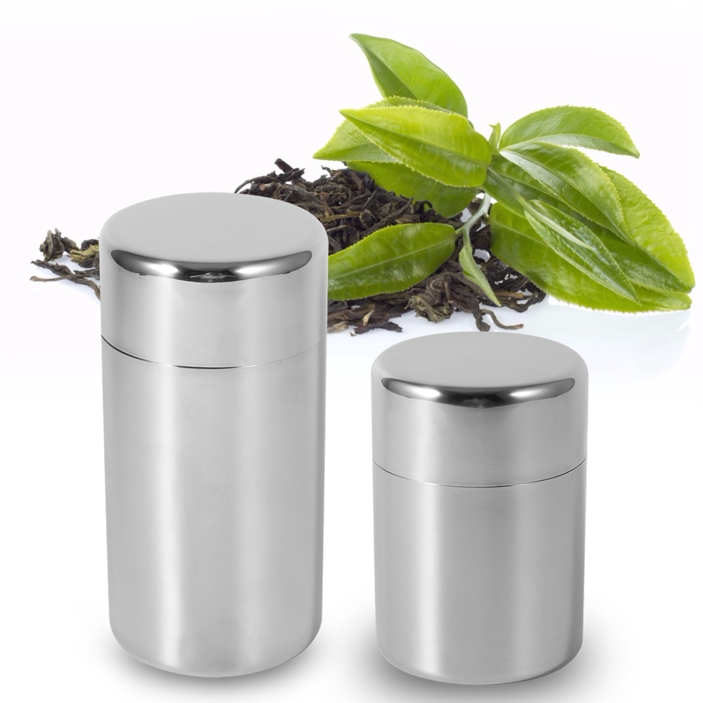 Lata de Té de Acero Inoxidable - Canister Coffee Sugar Tea reseña y precio