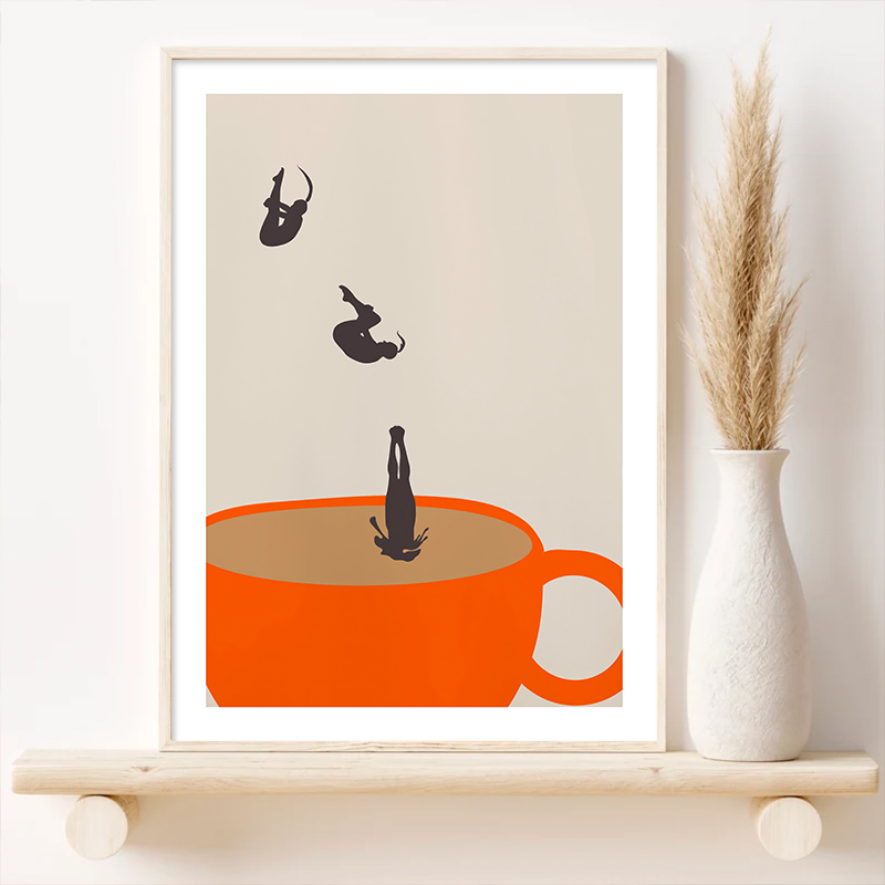 Arte de pared de meditación de - Coffee Tea Picture reseña y precio