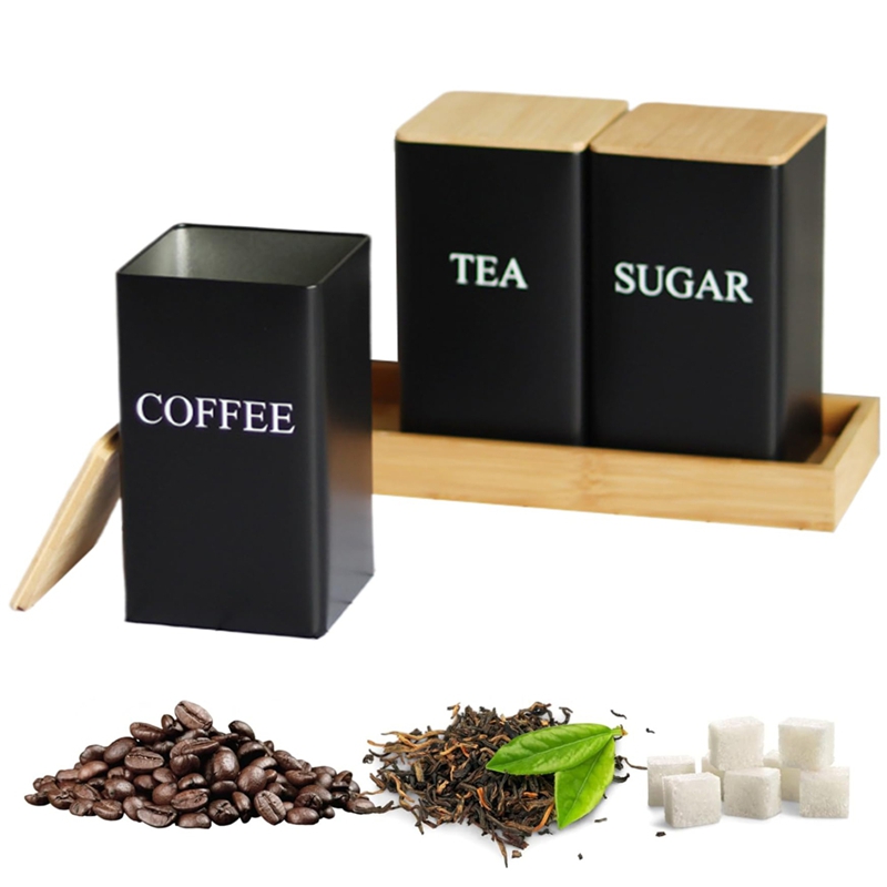 Juego de 3 Recipientes para Té - Canister Coffee Sugar Tea reseña y precio