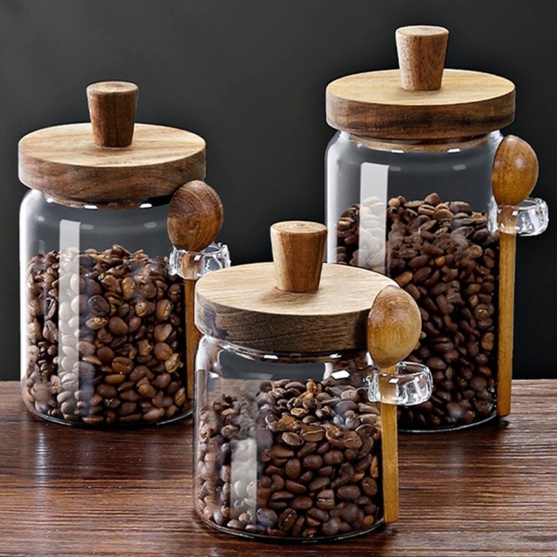 Juego de 3 recipientes de vidr - Coffee Tea And Sugar Canister Set reseña y precio