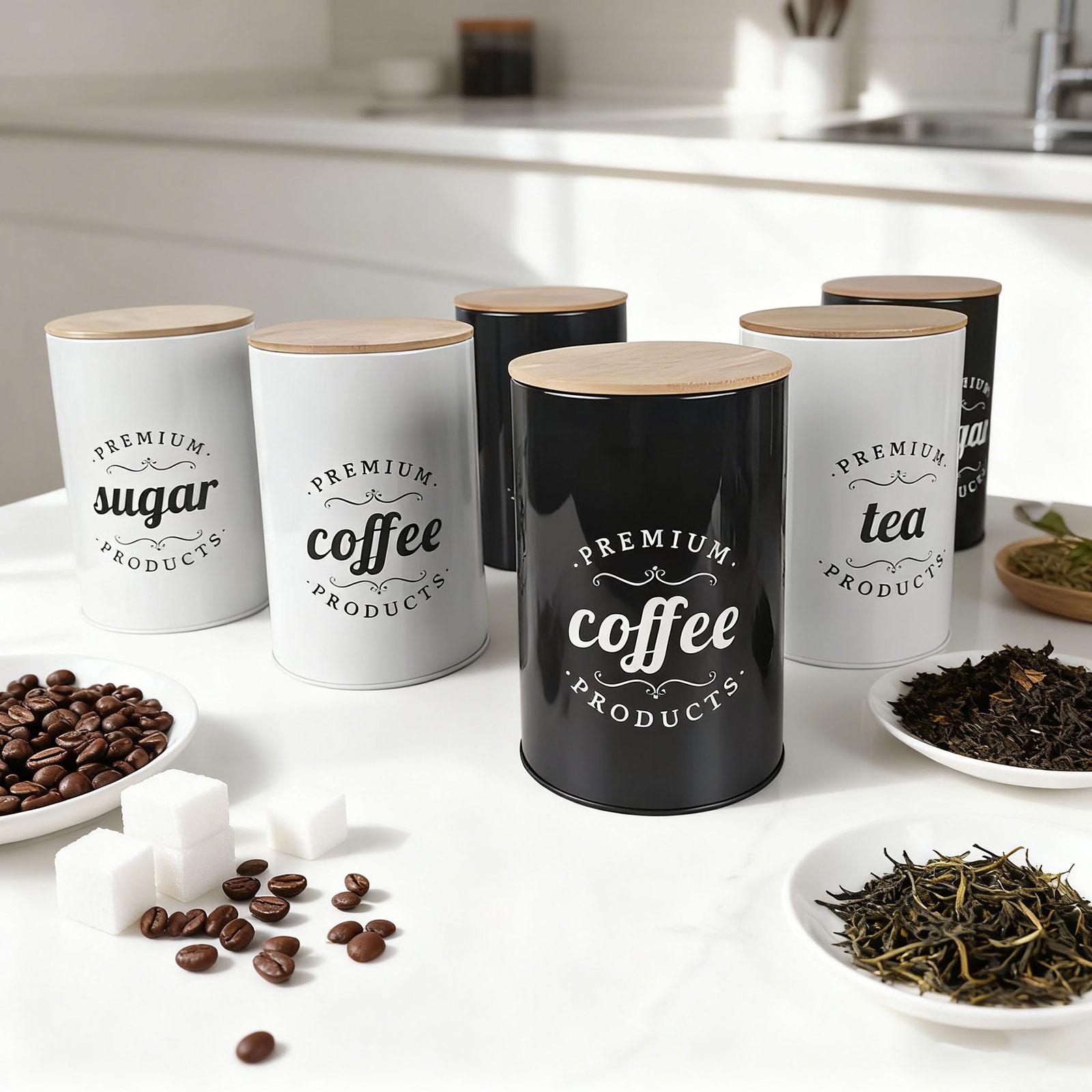 Contenedor de café, té y azúca - Coffee Tea Sugar Container Set reseña y precio