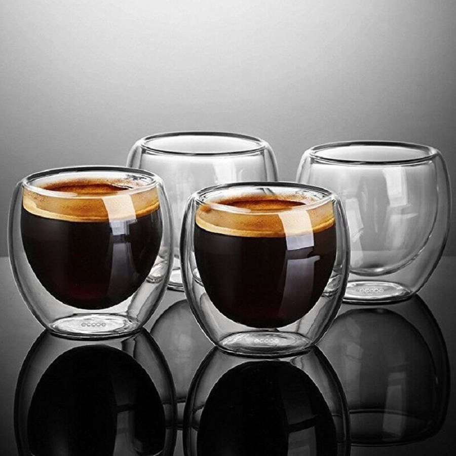 Tazas de café de vidrio de dob - Coffee Tea Mix reseña y precio
