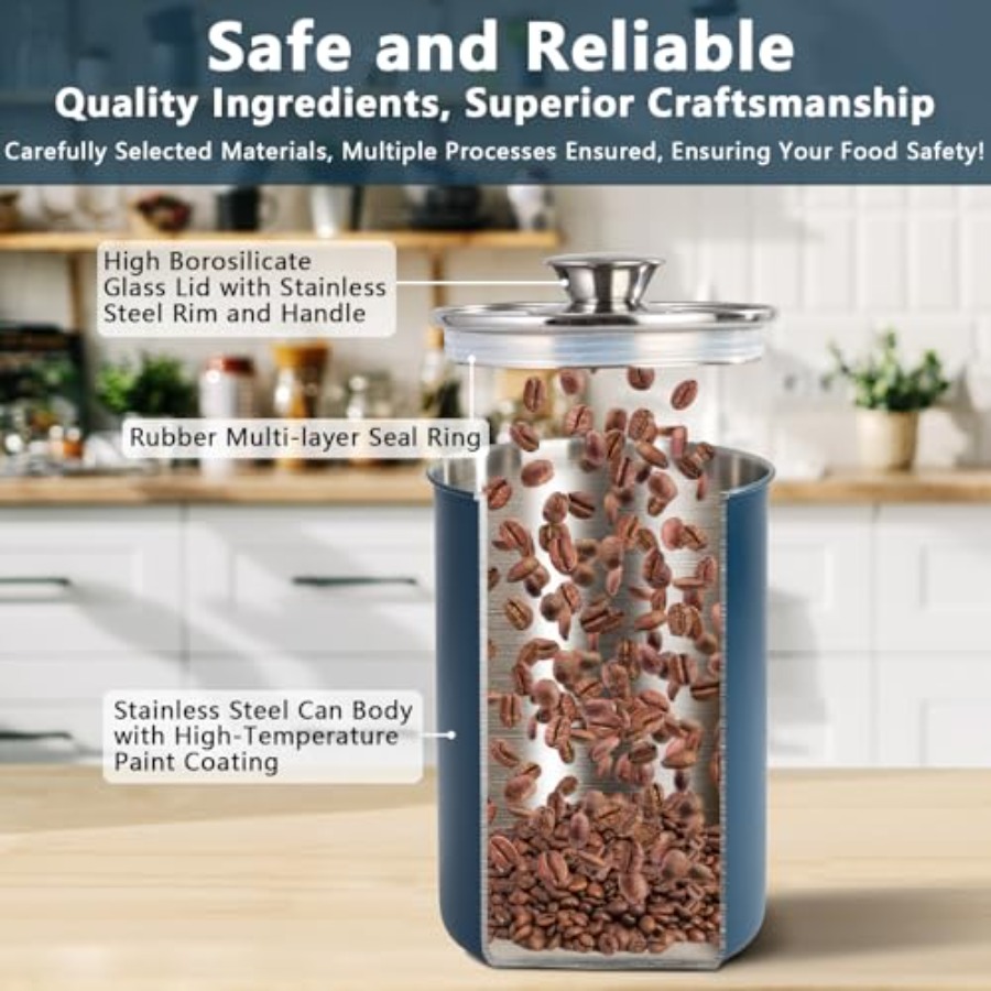 Juego de Recipientes Hermético - Canister Coffee Sugar Tea reseña y precio