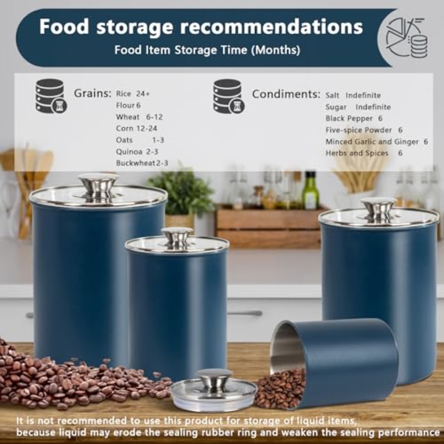 Juego de Recipientes Hermético - Canister Coffee Sugar Tea reseña y precio