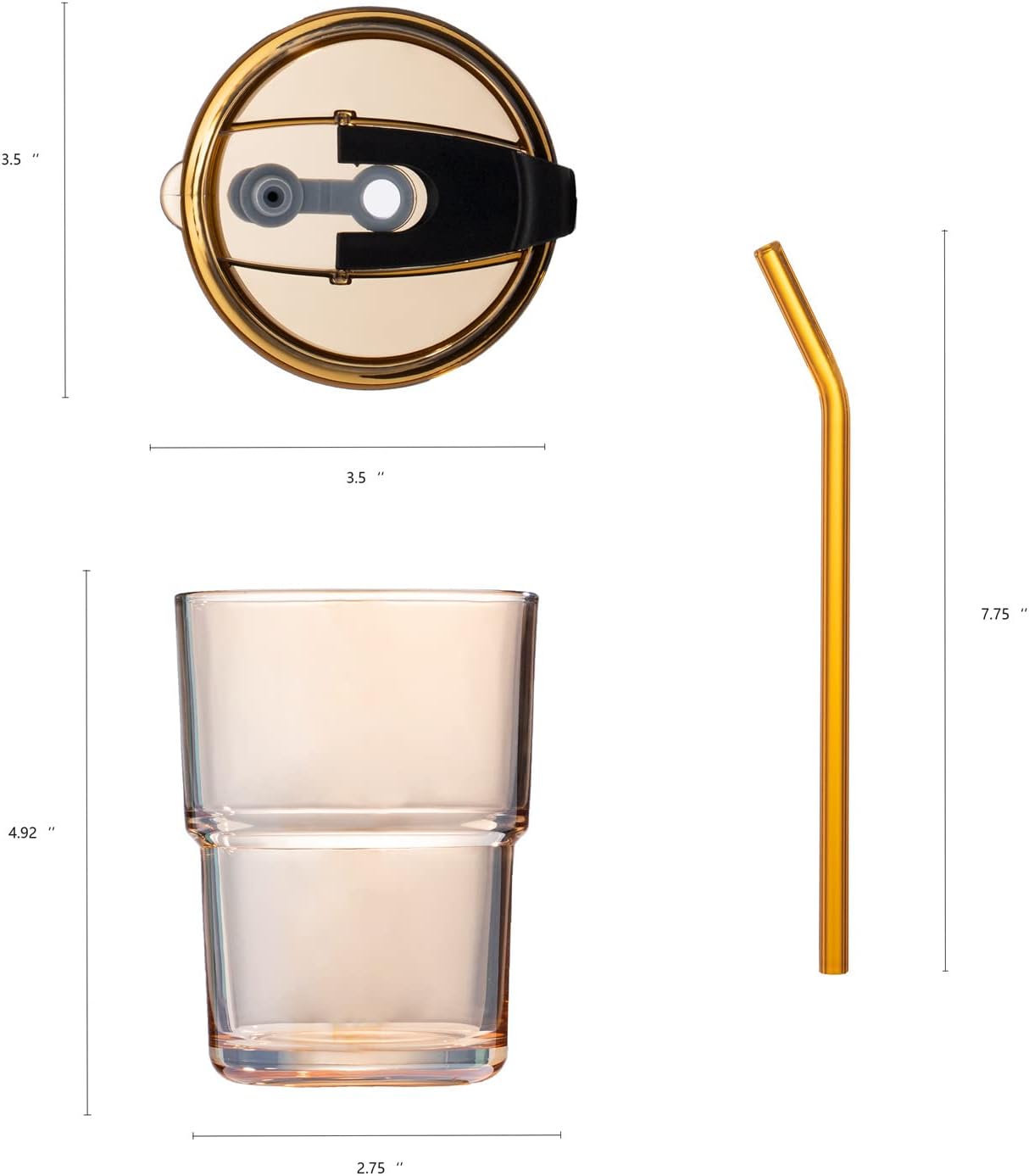 Vaso de vidrio de 400 ml (13 o - Coffee Tea Tumbler reseña y precio