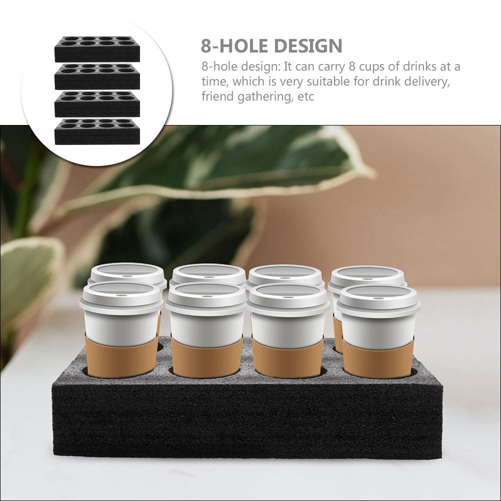4 piezas de bandeja para bebid - Coffee Tea Cups reseña y precio