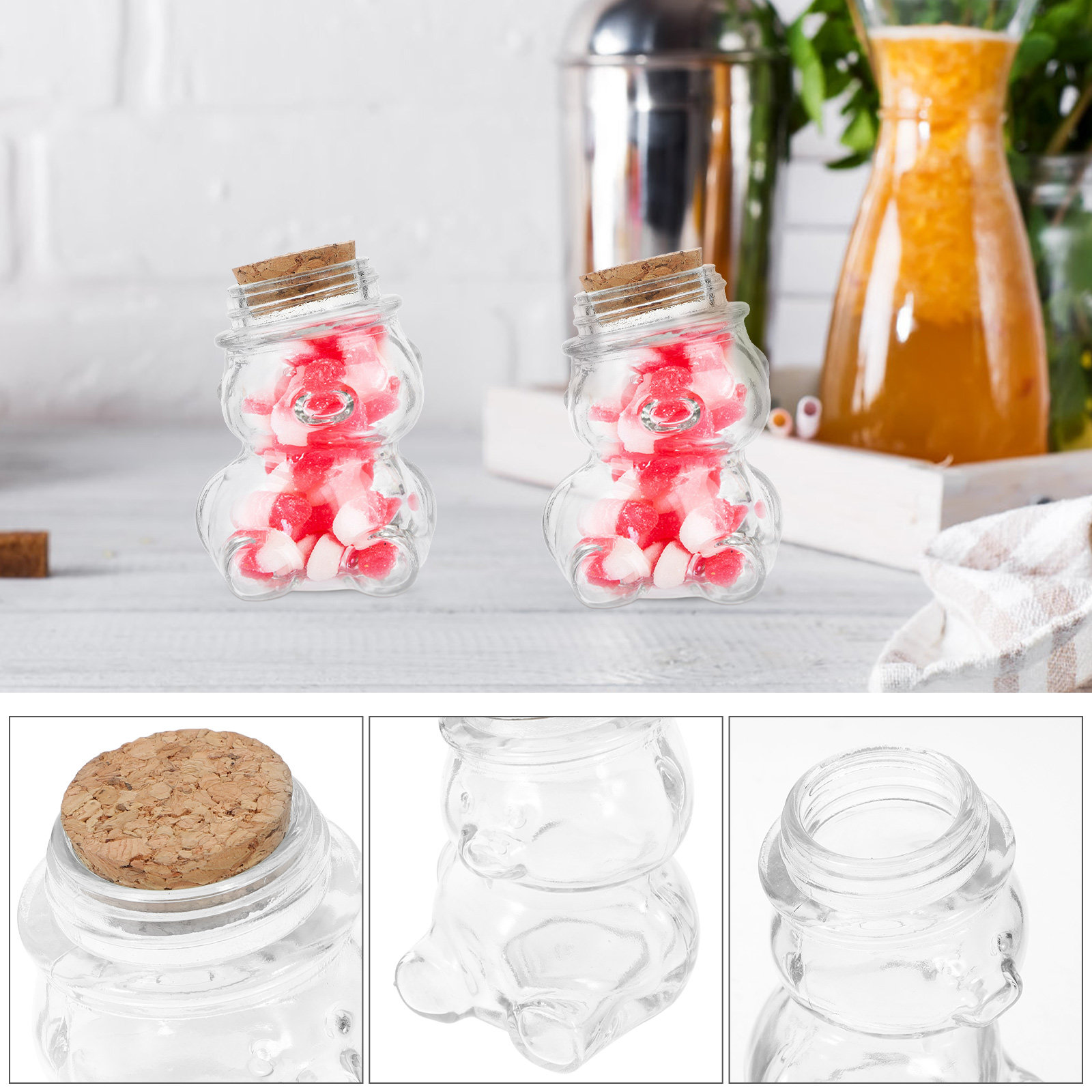 Juego de 4 tarros de cristal t - Coffee Tea Containers reseña y precio