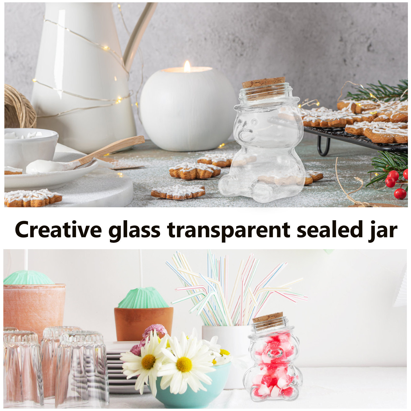 Juego de 4 tarros de cristal t - Coffee Tea Containers reseña y precio