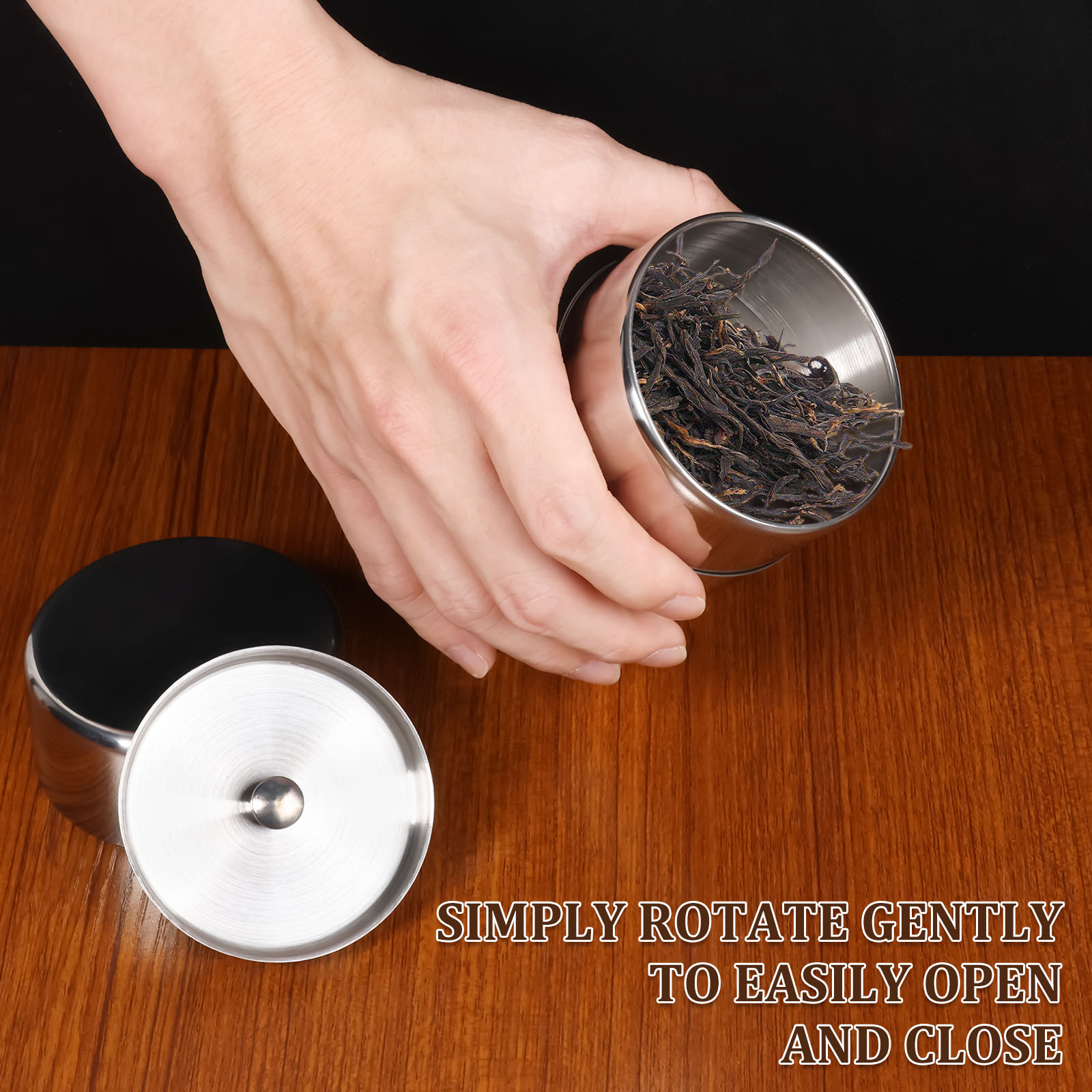 Latas de hojas de té de acero  - Canister Coffee Sugar Tea reseña y precio