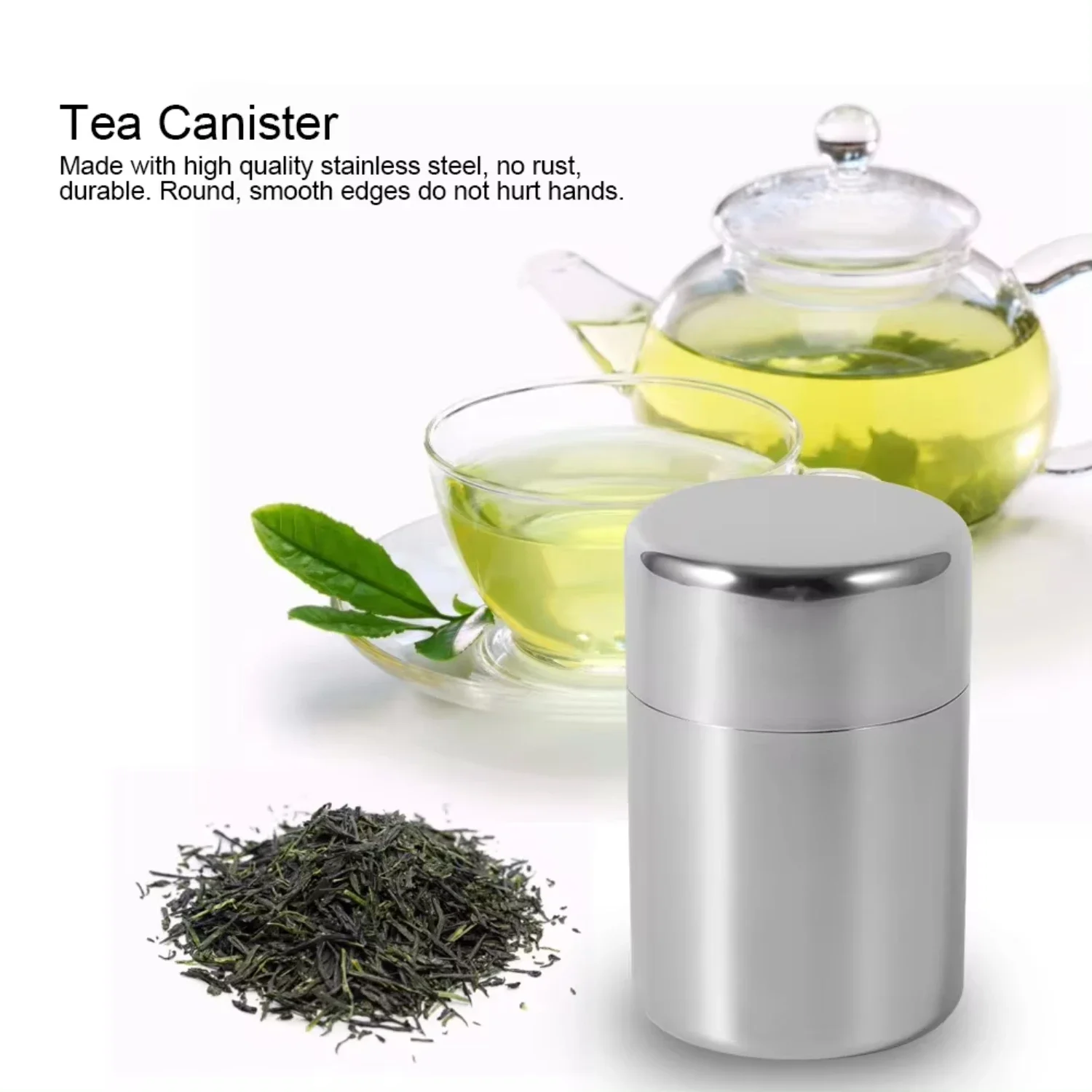 Latas de hojas de té de acero  - Coffee Tea Containers reseña y precio