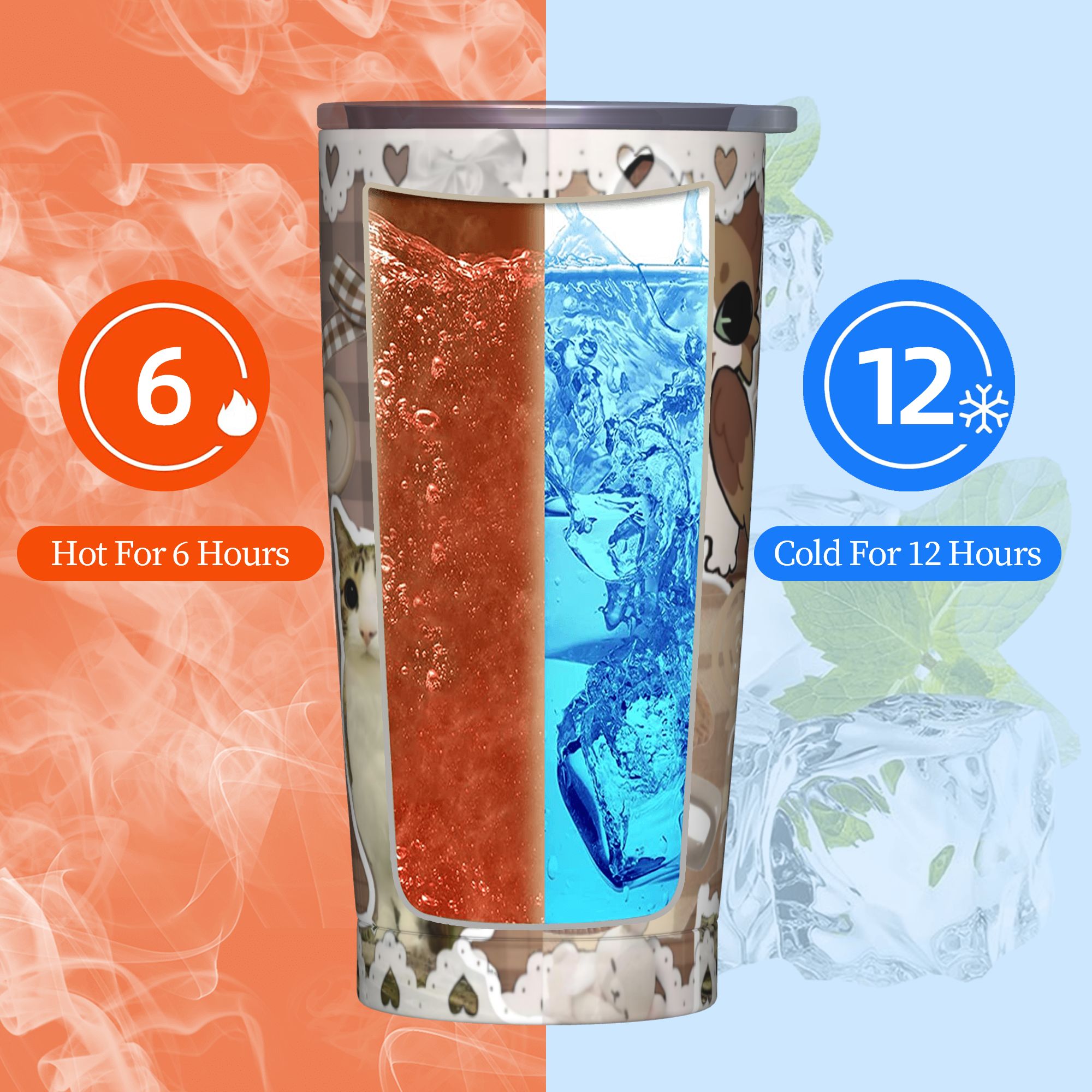 Vaso Térmico con Diseño de Gat - Coffee Tea Tumbler reseña y precio